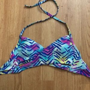 Bikini top! Teal, colorful, wrap bikini top!